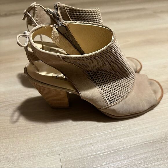 Paul Green 'Lexi' Sandal Booties Beige - Size US 5.5 Boots Open Toe Block Heel - Picture 3 of 16